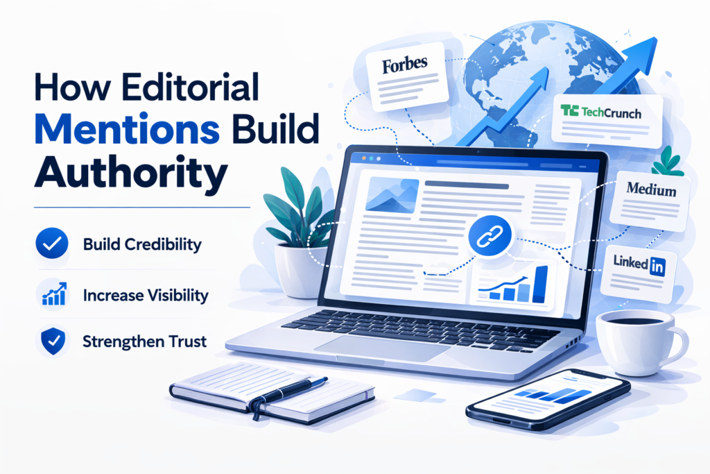 How editorial mentions from trusted publications increase brand authority and credibility