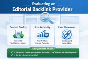 editorial backlink provider evaluation checklist